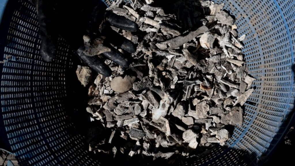 Huesos calcinados, ropa y más de 200 pares de zapatos