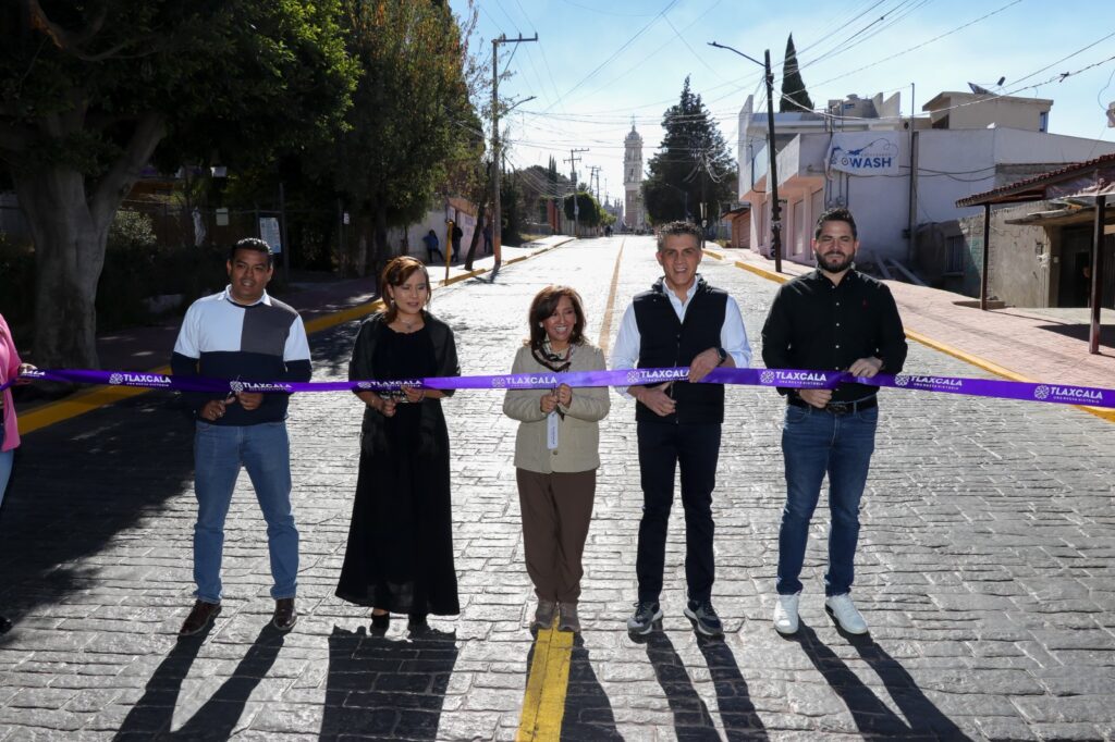 Concluyen obras en Ocotlán, Tlaxcala; alcalde Alfonso Sánchez y gobernadora encabezan entrega