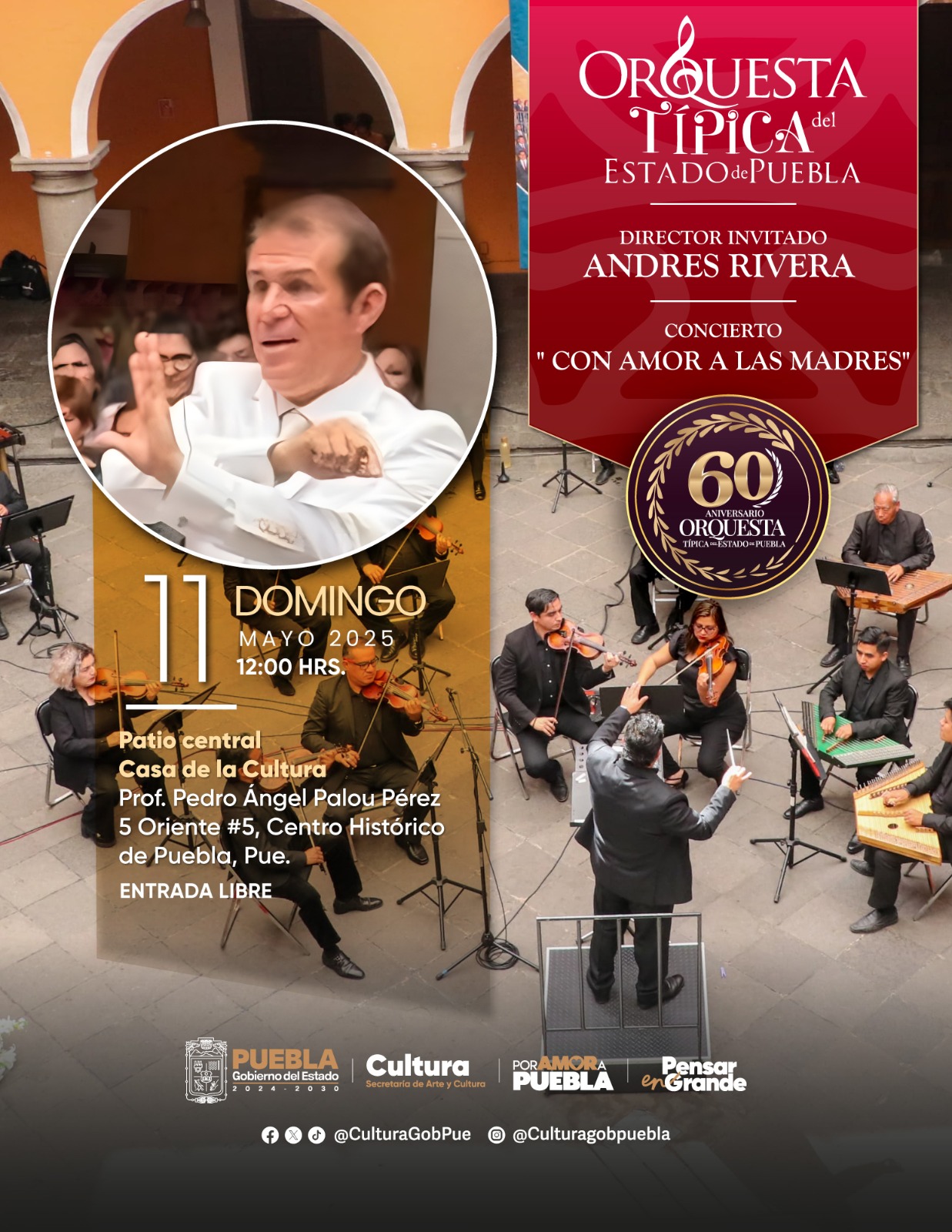 Las actividades serán gratuitas en cuatro municipios de Puebla y de acceso libre para todo el público en celebración del Día de las Madres