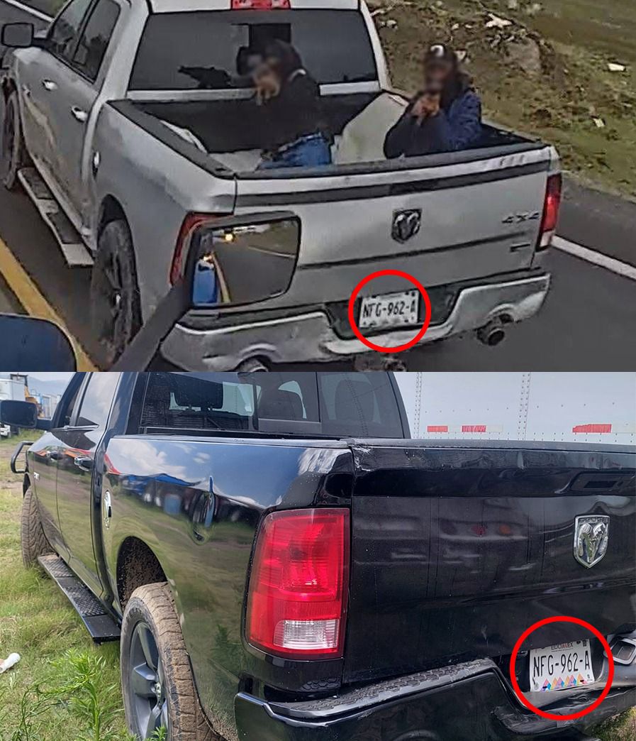 Esta unidad fue grabada por un transportista, pues se percató que portaba luces apócrifas en la carretera Esperanza - Ciudad Serdán