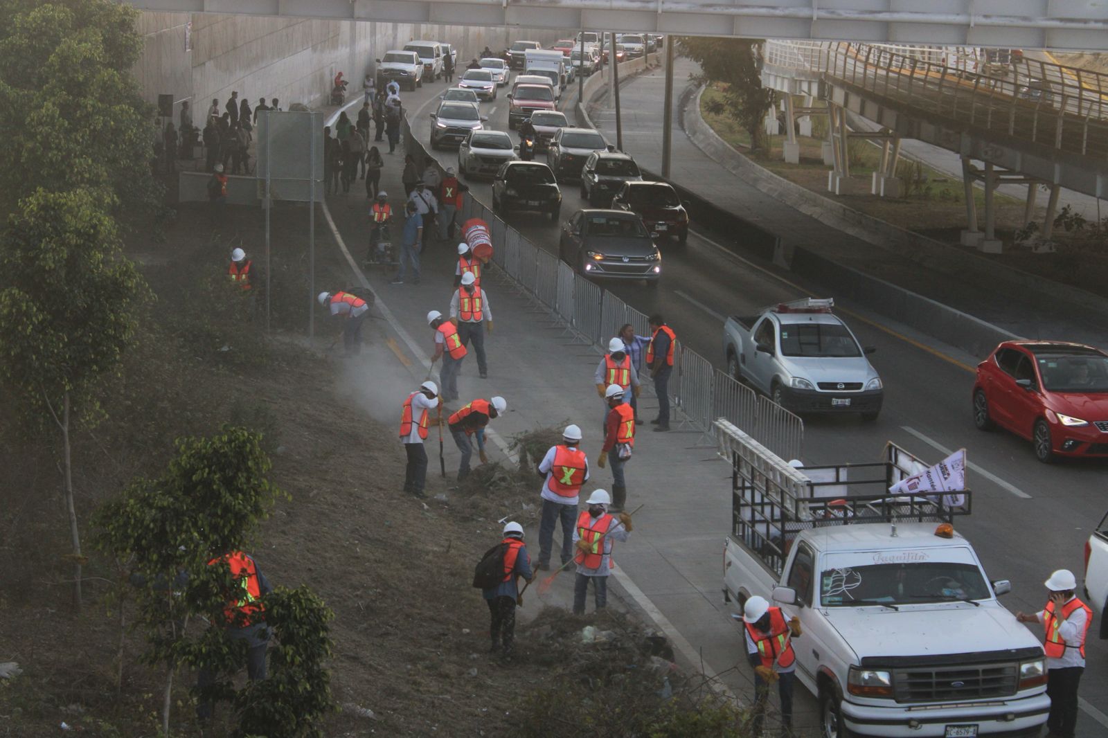 Intervinieron los tramos carreteros para salvaguardar la seguridad vial, evitar encharcamientos, conservar en buen estado las vías