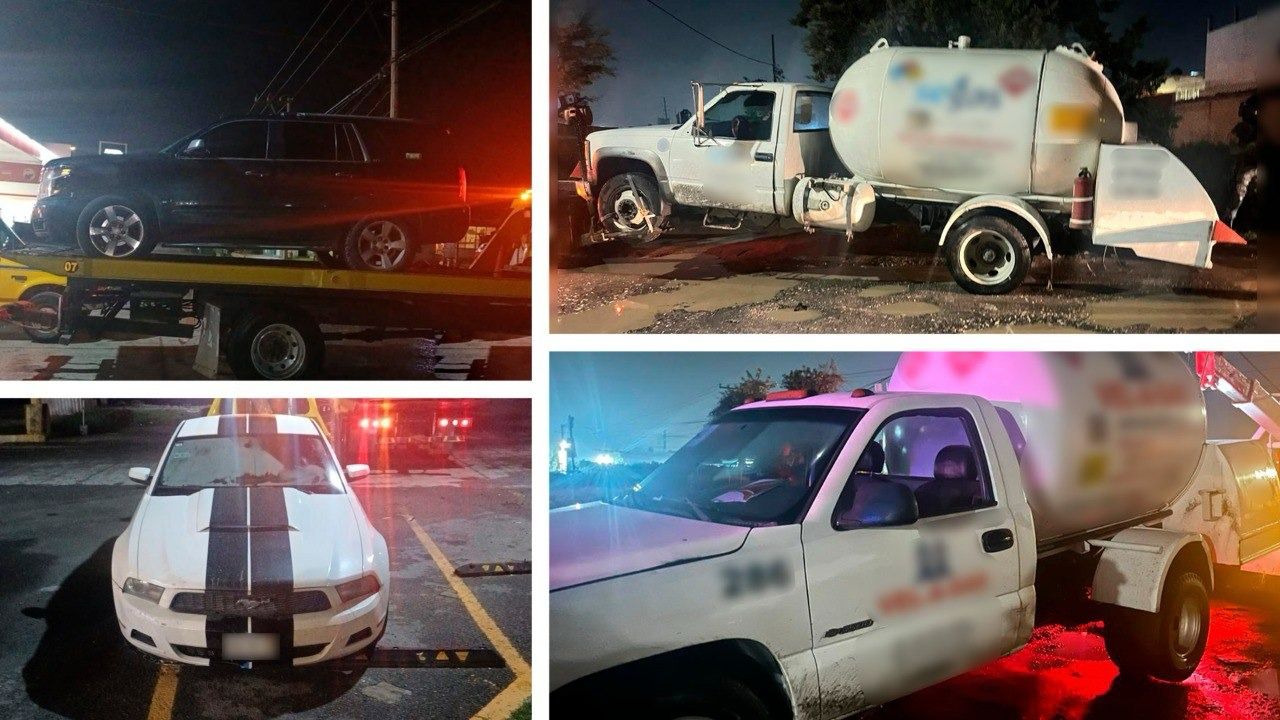 La SSP de Puebla informó sobre la detención de seis hombres en Coronango y el aseguramiento de pipas donde transportaban el gas