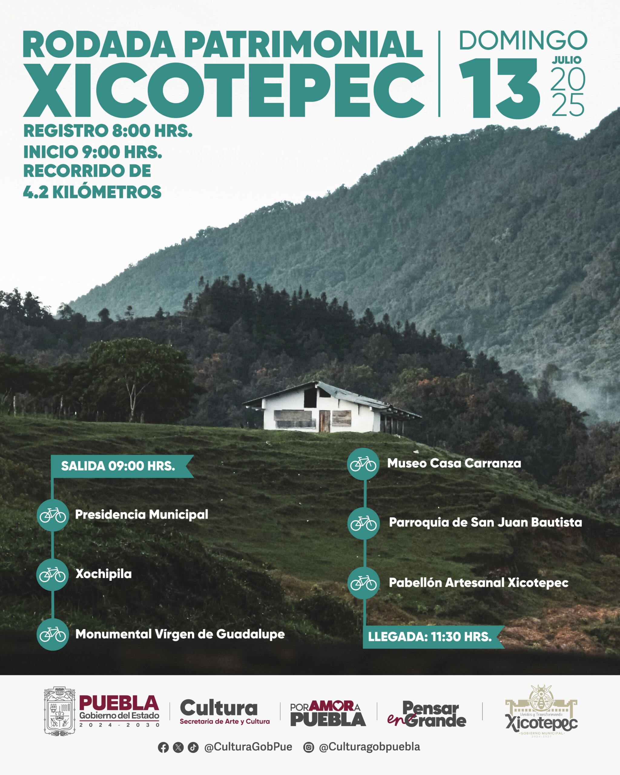 El lugar de reunión será el Palacio Municipal de Xicotepec, donde participantes podrán llevar a cabo su registro a partir de las 08:00