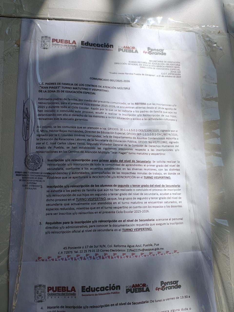 "A pesar de la indicación del juez, el CAM no aceptó a los niños y los envían al turno vespertino", dijo una de las madres afectadas