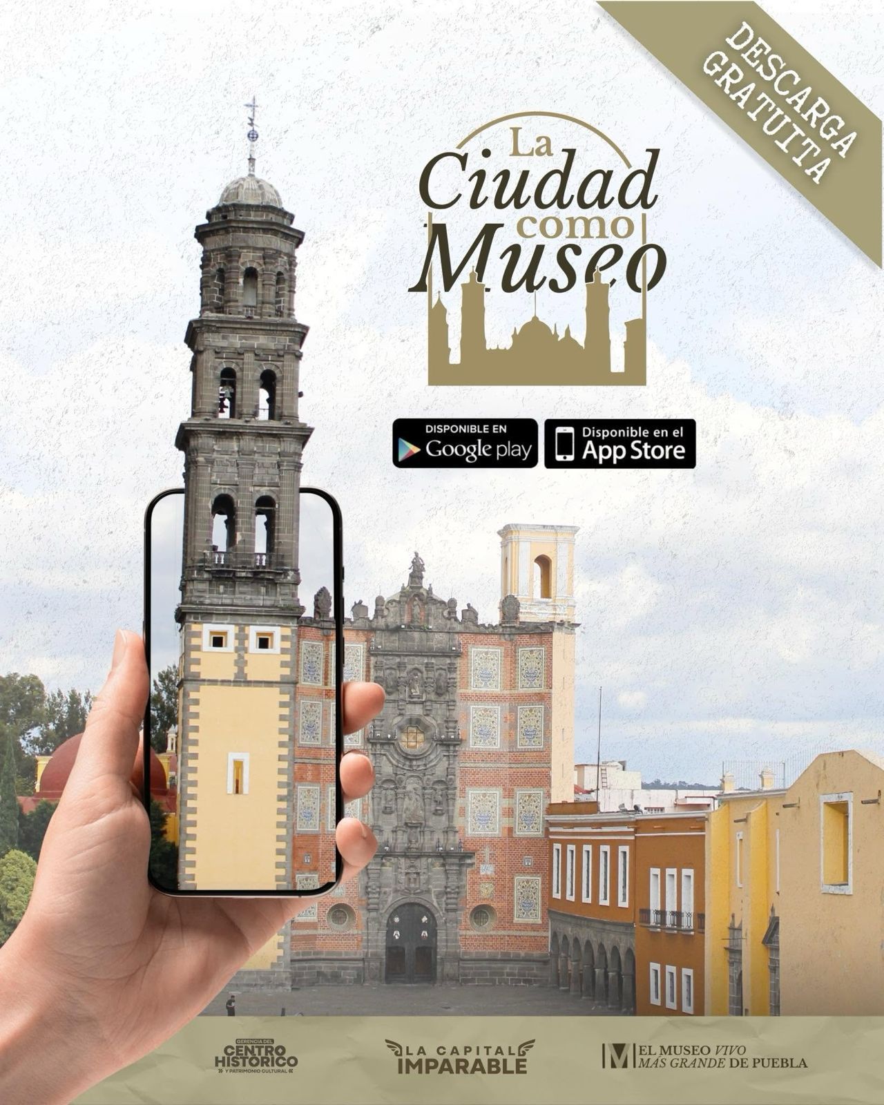 La Ciudad Como Museo es una aplicación completamente gratuita y puede descargarse desde las tiendas Play Store y Apple Store
